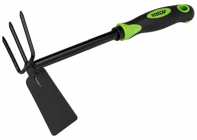 Produktbild von DIVODV 27898 Gartenrechen mit Handharke 2-in-1, 30 cm, schwarz-grün