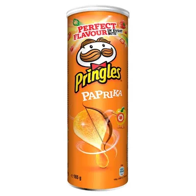 Produktbild von Pringles Paprika, Kartoffelchips, 165 g, Paprika, 30 g, 501 kcal, 2099 kJ