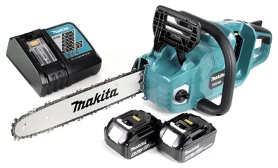 Obrázek produktu pro Makita DUC 353 RG2 Akumulátorová řetězová pila 36V ( 2x18V ) Bezkartáčová 35 cm + 2 x 6,0 Ah baterie + nabíječka