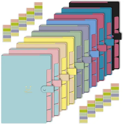 Produktbild von Fächermappe A4 Wasserdicht 10 Stück 10 Farben mit Etiketten