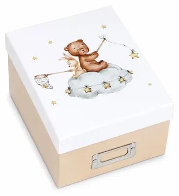 Produktbild von My Friends Photo Box 700 Fotos in 10x15 cm Fotobox Baby Erinnerungsbox Kinder - Farbe: Bear & Hase