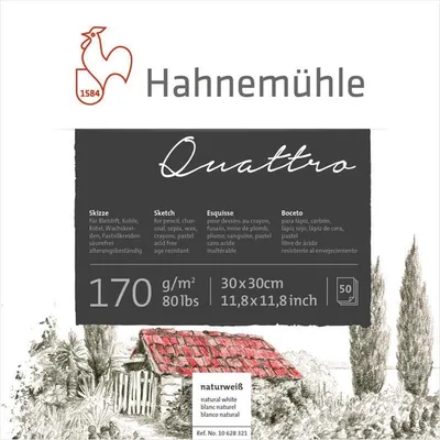Obrázek produktu pro Hahnemühle Quattro Skicák - 170 g/m2 - 40 x 40 cm - 50 listů