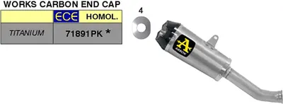 Image de ARROW works silencieux en titane avec embout carby pour Husqvarna Vitpilen 701