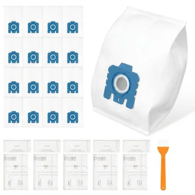 16er-Pack Staubsaugerbeutel Typ G/N für Miele, inkl. Filter
