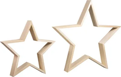 Produktbild von 2 Holzrahmen Etoile 35 und 24,5 cm ø