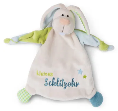 Produktbild von NICI Schmusetuch Hase Kleines Schlitzohr 25x25 cm – Schnuffeltuch ab 0+ Monaten