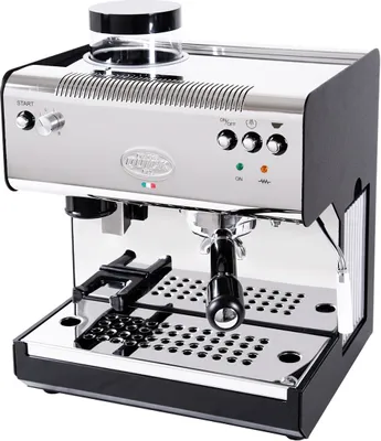 Produktbild von Quick Mill 02835 Superiori Profi CON Macinacaffe' Traditionelle Espressomaschine, Edelstahlgehäuse, Milchaufschäumer