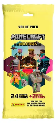 Produktbild von Panini Minecraft Challenges Value Pack – Booster mit 26 Karten