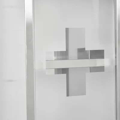 Zdjęcie produktu dla Szafka na leki Kleankin ze stali nierdzewnej z drzwiami ze szkła hartowanego, zamykana na klucz, z 3 przegrodami, apteczka pierwszej pomocy, 20 x 12 x 58 cm, srebrna