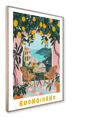 Immagine prodotto di STYLER ARTBOX BALCONY I, quadro decorativo per parete, 50x70 cm, con cornice, motivo: balcone, paesaggio, decorazione moderna per parete, ideale per soggiorno o camera da letto