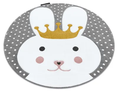 Imagen del producto de Alfombra PETIT BUNNY Conejito Conejo círculo  gris circulo 140 cm