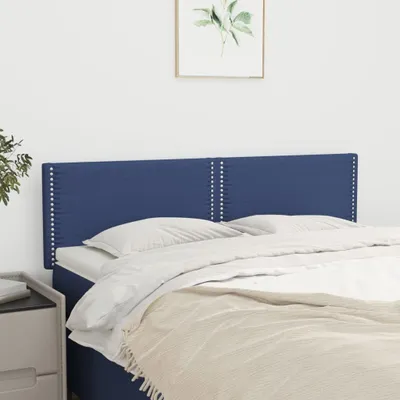 Produktbild von The Living Store Kopfteile 2 Stk. Blau 72x5x78/88 cm Stoff