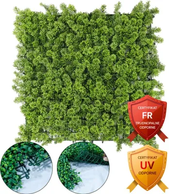 Obrázok produktu pre Zelená stena - rastlinný panel s protipožiarnou/UV ochranou 50x50