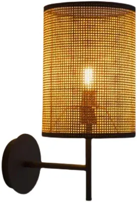 Obrázek produktu pro Nástěnná svítidla v rustikálním boho stylu se zástrčkou a stmívačem do ložnice, obývacího pokoje a předsíně.
