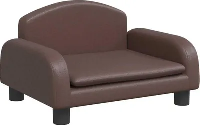 Obrázek produktu pro vidaXL Pelíšek pro psy hnědý 50x40x30 cm Imitace kůže