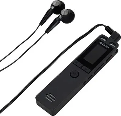 Obrázok produktu pre AIWA DVR-A400: Plochý diktafón s pamäťou 16 GB a stereo mikrofónom