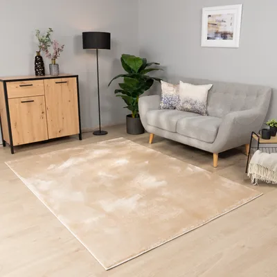 Produktbild von Teppich Wohnzimmer Kurzflor Waschbar Einfarbiges Muster Weich Rutschfest Modern Grösse 200x280 cm