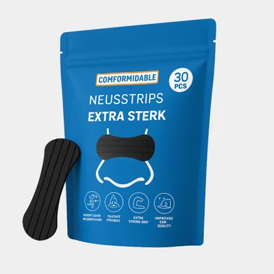 Image de Mieux respirer - Comformidable - Gros patch nasal - Noir - 30 pièces