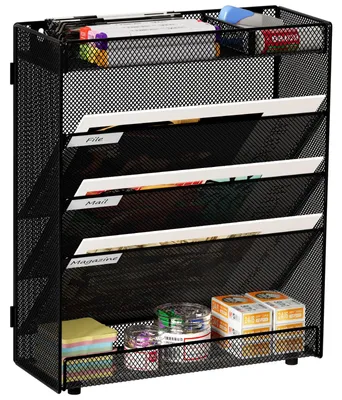 Immagine prodotto di Omgoods - Sistema a 5 ripiani per l'organizzazione di documenti, colore nero