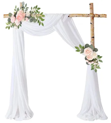 Obrázek produktu pro Solidchoice - Svadbní oblouk, rozměry 75 x 600 cm, elegantní bílá barva