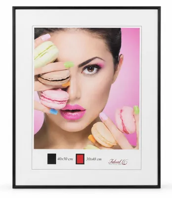 Produktbild von Photo Style Kunststoff Bilderrahmen Fotorahmen Wanddeko Collage Foto Poster - Farbe: Schwarz | Format: 40x50