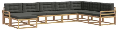 Produktbild von vidaXL Outdoor-Sofagarnitur 8 stk. Weiß und Anthrazit