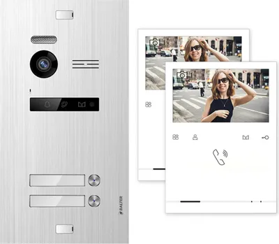 Produktbild von Balter EVO Silber Video Türsprechanlage Quick Monitor 2-Draht BUS Komplettsystem für 2 Teilnehmer