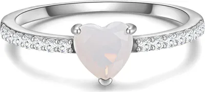 Produktbild von Glanzstücke München Ring Herz Sterling Silber Mondstein (synth.) 50083081 50