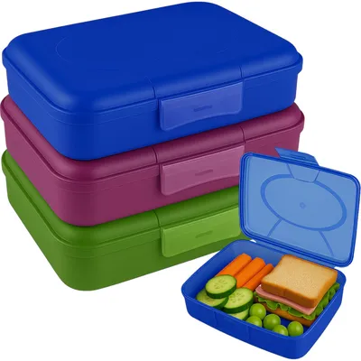 Produktbild von Lunchbox 3er Set Butterbrotdose Brotdose Kunststoff Brotbox Sandwich Dose Box