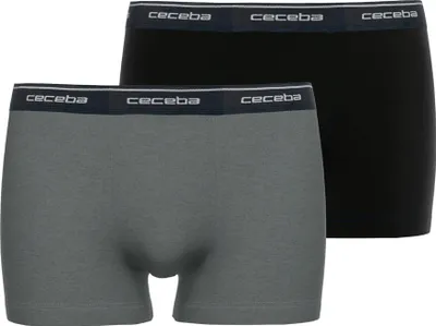 Produktbild von CECEBA Herren Shorts - Boxershorts, Pants, Basic, Baumwolle Stretch, einfarbig Schwarz/Grau M