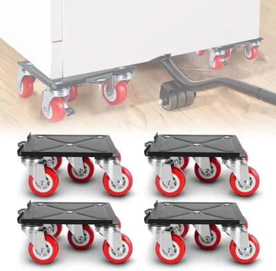 Produktbild von Möbelroller für den Transport, 3000 kg Tragfähigkeit mit 5 Universalrädern und Bremsen für einfachen Möbeltransport
