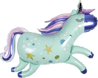 Productafbeelding van Folieballon - Vorm - Eenhoorn - 103 x 71 cm - Kinderverjaardag decoratie eenhoorn - Folieballon om te vullen met helium