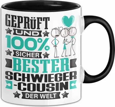Produktbild von Schwiegercousin Geschenk Lustiger Spruch für Schwiegercousin Geschenkidee Bester Schwiegercousin Der Welt (Schwarz)