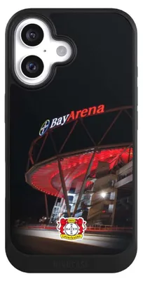 Produktbild von NIVOCASE Hülle für Apple iPhone 16  Handyhülle NIVOcore Case Schwarz Bayer 04 Leverkusen Offizielles Lizenzprodukt Stadion