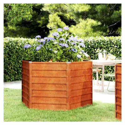 Produktbild von Hochbeet aus Cortenstahl 129x129x77cm rostig