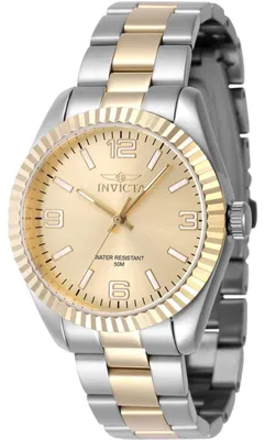 Produktbild von Invicta Specialty 47472 Damenarmbanduhr - Quartz Bewegung - Edelstahl mit Goldenem Zifferblatt - 36 mm