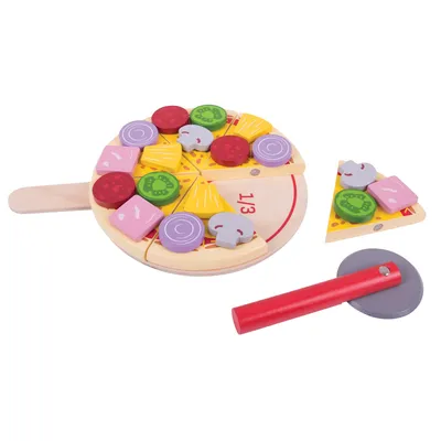 Produktbild von Bigjigs Holzpizza mit Belagerung