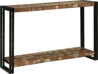 Obrázok produktu pre vidaXL Konzolový stolík Viacfarebný 120 x 33 x 75 cm Masívne regenerované drevo