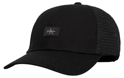 Image de Casquette Calvin Klein MONOLOGO WOVEN PATCH TRUCKER pour homme, noire : Taille - Taille unique : Taille unique