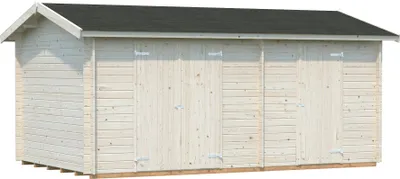 Produktbild von Palmako Gerätehaus Jari 14,5 m² - 28 mm Transparent tauchimprägniert