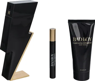 Produktbild von Edt Spray 100ml/Shower Gel 100ml/ Mini Edt Spray 10ml Carolina Herrera Bad Boy Giftset