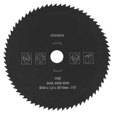 Obrázek produktu pro 72zubé pilové kotouče HSS pro zpracování dřeva a kovů, 85 mm