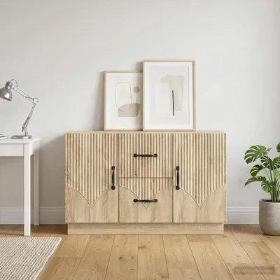 Obrázok produktu pre vidaXL Komoda z dubového dreva Sonoma 89 x 34,5 x 57 cm z drevotriesky