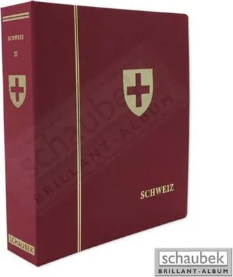 Produktbild von Schaubek Album Schweiz 1980-1999 Brillant im Ganzleinen-Schraubbinder rot, Band III ohne Schutzkassette