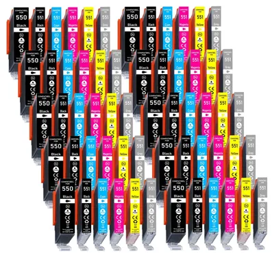 Produktbild von 60er Pack Druckerpatronen PGI-550 CLI-551 kompatibel mit Canon MG7500