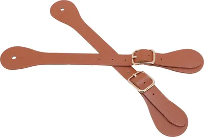 Obrázek produktu pro Pár popruhů ze syntetické kůže s nastavitelnou délkou 22 cm Dlouhý westernový kovbojský držák ostruh pro jezdectví Brown