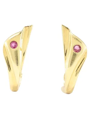 Produktbild von MIAMAR 0602492 Damen Ohrstecker 14 Karat (585) Gelbgold Gold rot