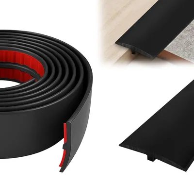 Productafbeelding van Zelfklevend T-profiel 3 m x 50 mm voor Vloerovergangen, Zwart