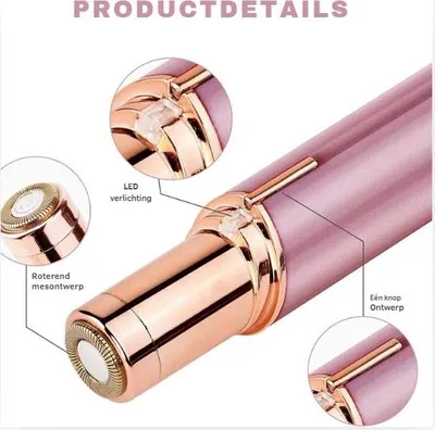 Obrázek produktu pro Epilátor na obličej - Bezdrátový - Elektrický - Dámský holicí strojek na obličej - S LED světlem - Šetrný mini epilátor - Na ruce/nohy - Šetrné zařízení na odstranění chloupků na obličeji