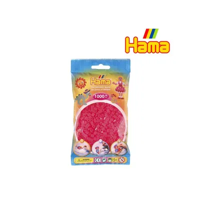 Image de HAMA perles FUCHSIA 1000pcs, 1sachet